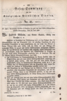 Gesetz-Sammlung für die Königlichen Preußischen Staaten. 1843, Nr. 21 (1 Juli)