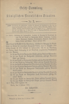 Gesetz-Sammlung für die Königlichen Preußischen Staaten. 1903, Nr. 3 (13 Februar)