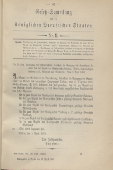 Gesetz-Sammlung für die Königlichen Preußischen Staaten. 1903, Nr. 9 (11 April)