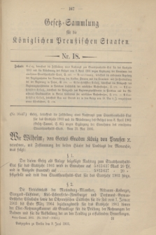 Gesetz-Sammlung für die Königlichen Preußischen Staaten. 1903, Nr. 18 (9 Juni)