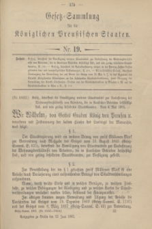 Gesetz-Sammlung für die Königlichen Preußischen Staaten. 1903, Nr. 19 (12 Juni)