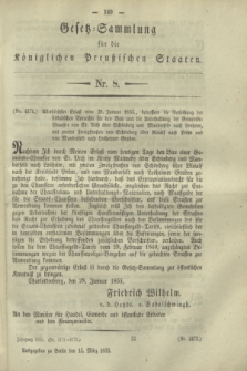 Gesetz-Sammlung für die Königlichen Preußischen Staaten. 1855, Nr. 8 (15 März)