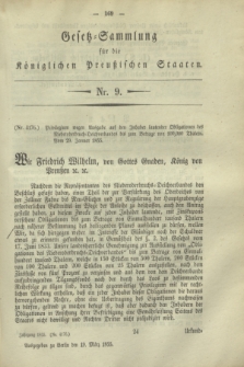 Gesetz-Sammlung für die Königlichen Preußischen Staaten. 1855, Nr. 9 (19 März)