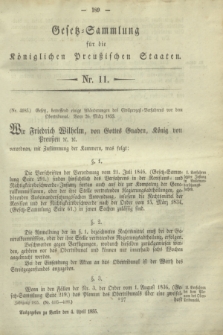 Gesetz-Sammlung für die Königlichen Preußischen Staaten. 1855, Nr. 11 (4 April) + wkładka