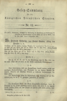 Gesetz-Sammlung für die Königlichen Preußischen Staaten. 1855, Nr. 12 (24 April)