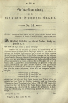 Gesetz-Sammlung für die Königlichen Preußischen Staaten. 1855, Nr. 16 (14 Mai)