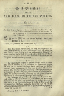 Gesetz-Sammlung für die Königlichen Preußischen Staaten. 1855, Nr. 17 (22 Mai) + dod.