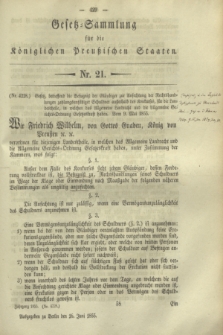 Gesetz-Sammlung für die Königlichen Preußischen Staaten. 1855, Nr. 21 (16 Juni)