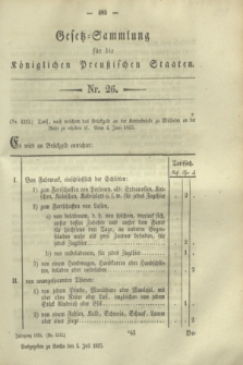 Gesetz-Sammlung für die Königlichen Preußischen Staaten. 1855, Nr. 26 (5 Juli)
