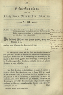 Gesetz-Sammlung für die Königlichen Preußischen Staaten. 1855, Nr. 34 (28 August)
