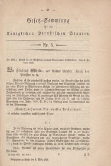 Gesetz-Sammlung für die Königlichen Preußischen Staaten. 1858, Nr. 5 (1 März)