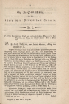 Gesetz-Sammlung für die Königlichen Preußischen Staaten. 1858, Nr. 7 (20 März)