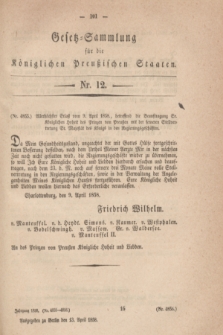 Gesetz-Sammlung für die Königlichen Preußischen Staaten. 1858, Nr. 12 (13 April)