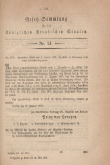 Gesetz-Sammlung für die Königlichen Preußischen Staaten. 1858, Nr. 21 (21 Mai)
