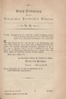 Gesetz-Sammlung für die Königlichen Preußischen Staaten. 1858, Nr. 25 (23 Juni)