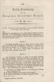 Gesetz-Sammlung für die Königlichen Preußischen Staaten. 1858, Nr. 28 (2 Juli)