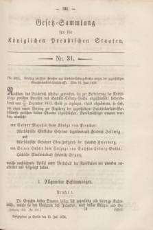 Gesetz-Sammlung für die Königlichen Preußischen Staaten. 1858, Nr. 31 (13 Juli)
