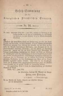 Gesetz-Sammlung für die Königlichen Preußischen Staaten. 1858, Nr. 34 (31 Juli)