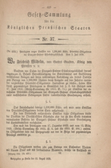 Gesetz-Sammlung für die Königlichen Preußischen Staaten. 1858, Nr. 37 (11 August)