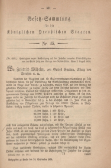 Gesetz-Sammlung für die Königlichen Preußischen Staaten. 1858, Nr. 45 (24 September)