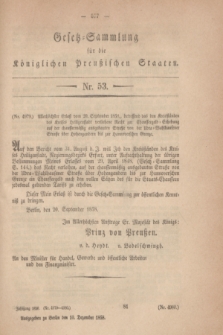 Gesetz-Sammlung für die Königlichen Preußischen Staaten. 1858, Nr. 53 (10 Dezember)