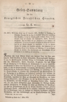 Gesetz-Sammlung für die Königlichen Preußischen Staaten. 1859, Nr. 6 (7 März)