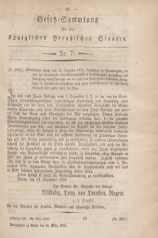 Gesetz-Sammlung für die Königlichen Preußischen Staaten. 1859, Nr. 7 (25 März)