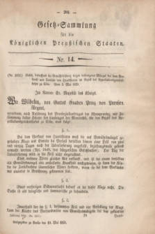 Gesetz-Sammlung für die Königlichen Preußischen Staaten. 1859, Nr. 14 (19 Mai)