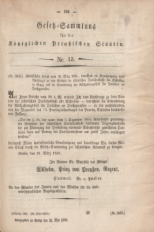 Gesetz-Sammlung für die Königlichen Preußischen Staaten. 1859, Nr. 15 (21 Mai)