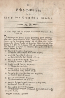Gesetz-Sammlung für die Königlichen Preußischen Staaten. 1859, Nr. 20 (3 Juni)