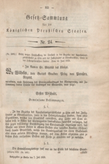 Gesetz-Sammlung für die Königlichen Preußischen Staaten. 1859, Nr. 24 (7 Juli)