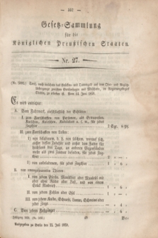 Gesetz-Sammlung für die Königlichen Preußischen Staaten. 1859, Nr. 27 (22 Juli)