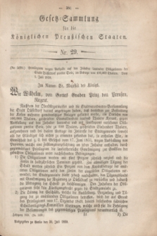 Gesetz-Sammlung für die Königlichen Preußischen Staaten. 1859, Nr. 29 (30 Juli)
