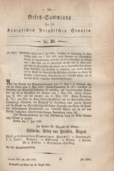 Gesetz-Sammlung für die Königlichen Preußischen Staaten. 1859, Nr. 30 (18 August)