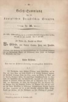 Gesetz-Sammlung für die Königlichen Preußischen Staaten. 1859, Nr. 36 (30 September)