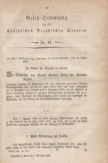 Gesetz-Sammlung für die Königlichen Preußischen Staaten. 1859, Nr. 41 (5 November)