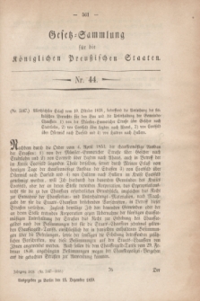 Gesetz-Sammlung für die Königlichen Preußischen Staaten. 1859, Nr. 44 (15 Dezember)