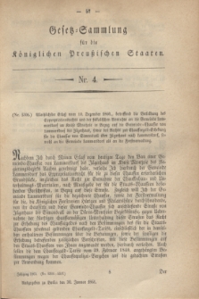 Gesetz-Sammlung für die Königlichen Preußischen Staaten. 1861, Nr. 4 (30 Januar)