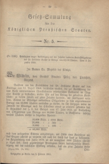 Gesetz-Sammlung für die Königlichen Preußischen Staaten. 1861, Nr. 5 (2 Februar)