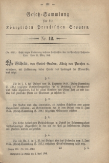 Gesetz-Sammlung für die Königlichen Preußischen Staaten. 1861, Nr. 12 (8 April)