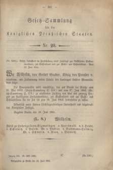 Gesetz-Sammlung für die Königlichen Preußischen Staaten. 1861, Nr. 20 (15 Juni)