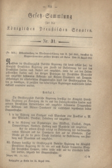 Gesetz-Sammlung für die Königlichen Preußischen Staaten. 1861, Nr. 31 (24 August)