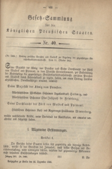 Gesetz-Sammlung für die Königlichen Preußischen Staaten. 1861, Nr. 40 (16 Dezember)