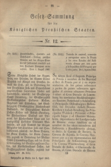 Gesetz-Sammlung für die Königlichen Preußischen Staaten. 1862, Nr. 12 (9 April)