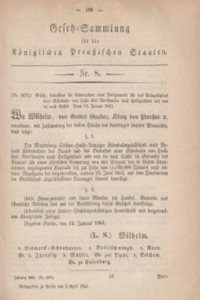 Gesetz-Sammlung für die Königlichen Preußischen Staaten. 1863, Nr. 8 (2 April)