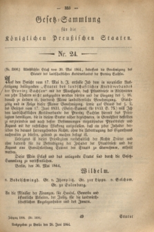 Gesetz-Sammlung für die Königlichen Preußischen Staaten. 1864, Nr. 24 (28 Juni)