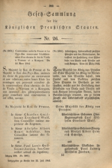 Gesetz-Sammlung für die Königlichen Preußischen Staaten. 1864, Nr. 26 (22 Juli)
