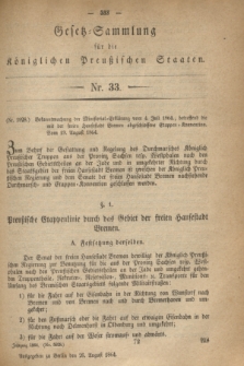 Gesetz-Sammlung für die Königlichen Preußischen Staaten. 1864, Nr. 33 (26 August)