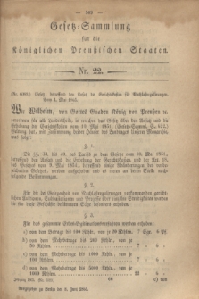Gesetz-Sammlung für die Königlichen Preußischen Staaten. 1865, Nr. 22 (8 Juni)