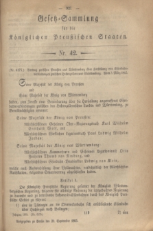 Gesetz-Sammlung für die Königlichen Preußischen Staaten. 1865, Nr. 42 (29 September)